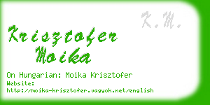 krisztofer moika business card